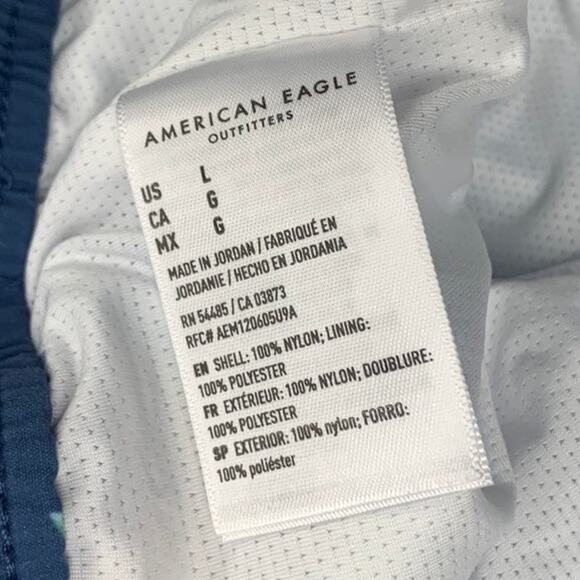 New American Eagle Mens Large Drawstring Waist Floral Lined Swim Shorts - Picture 5 of 5